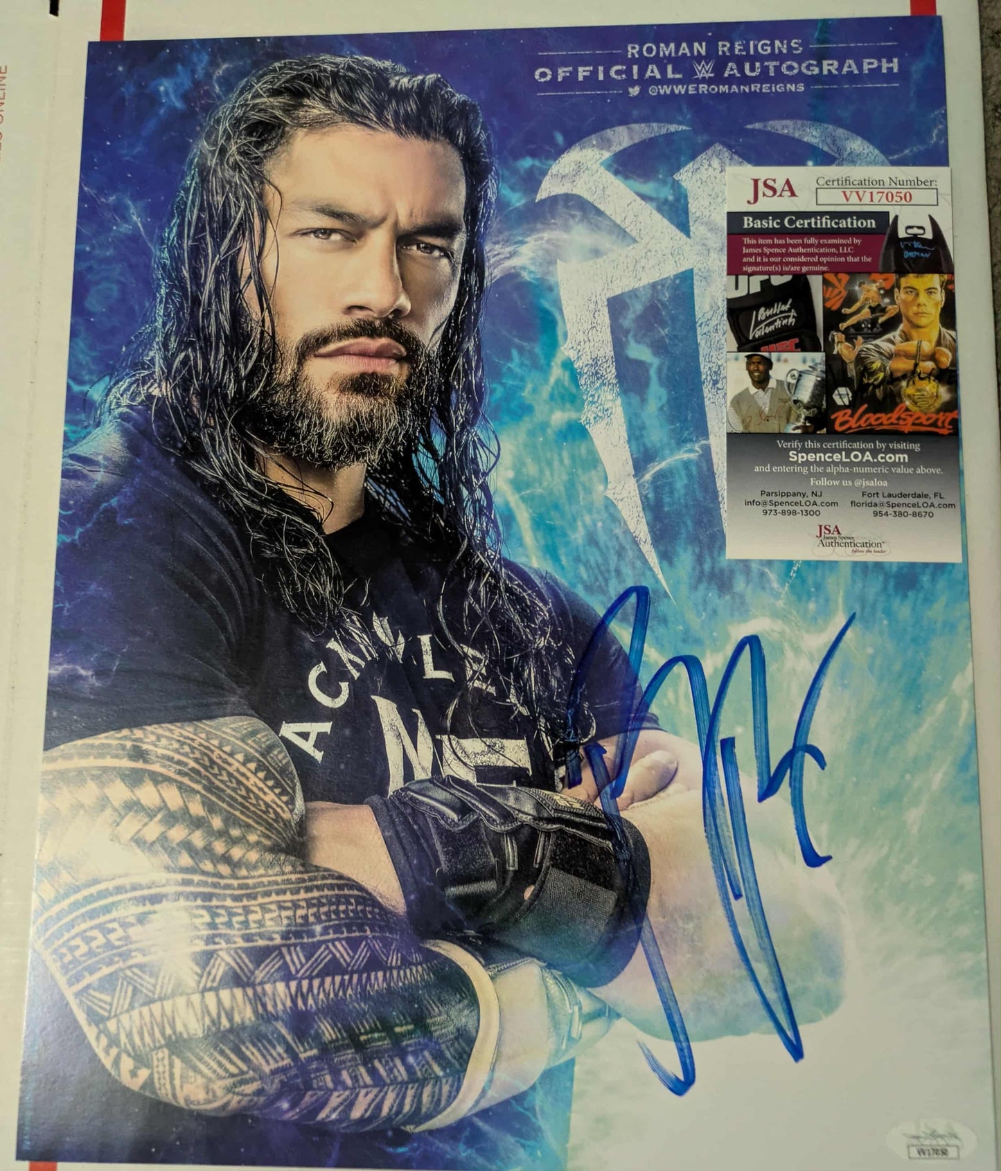 Roman Reigns Official WWE Autograph Signed 11x14 Photo + JSA COA