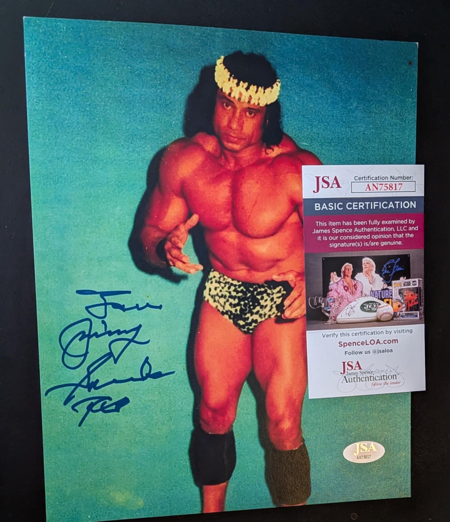 "Superfly" Jimmy Snuka Signed Photo JSA COA