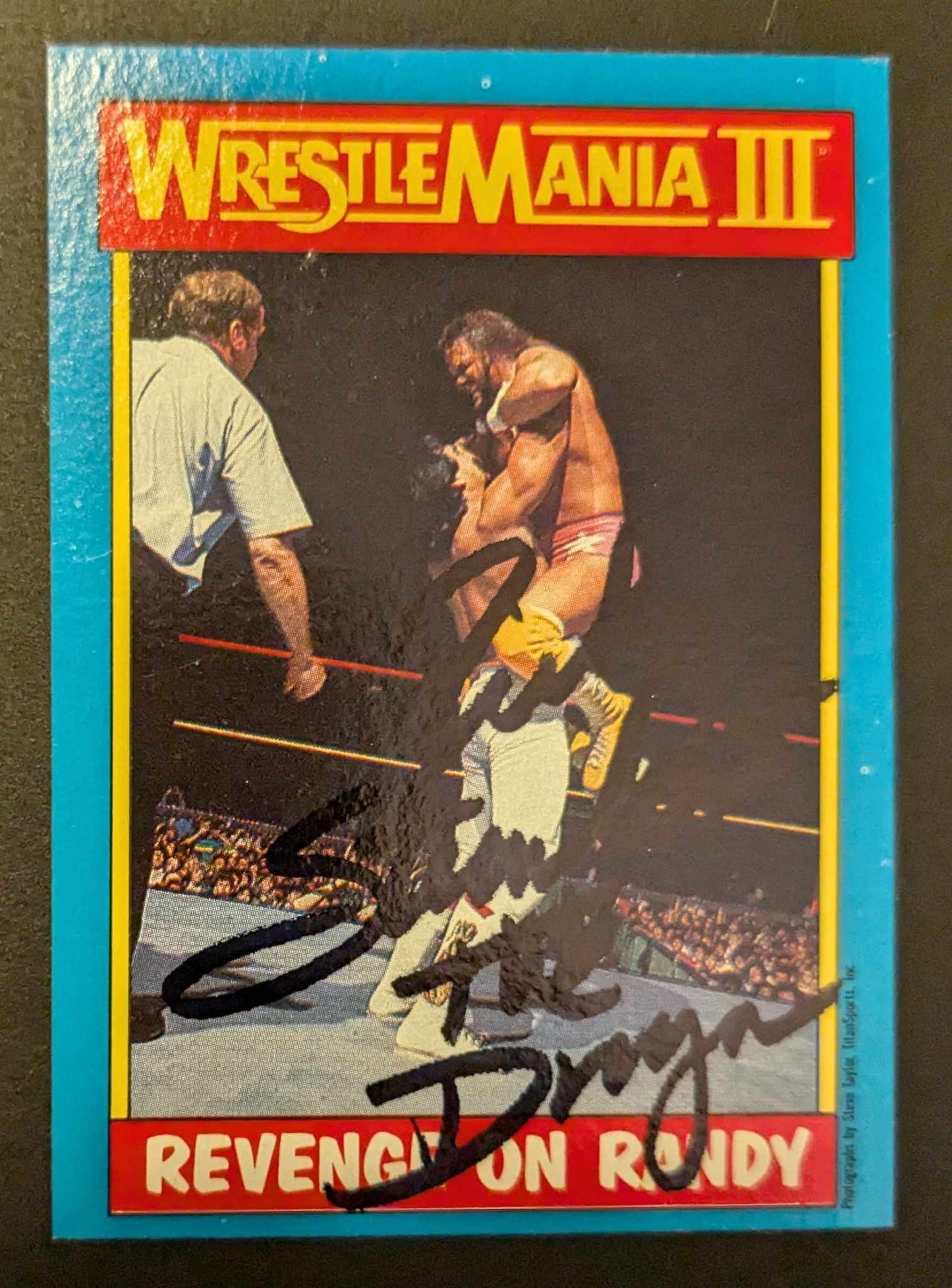 Ricky Steamboat 1987 Topps WWF Signed #50 COA