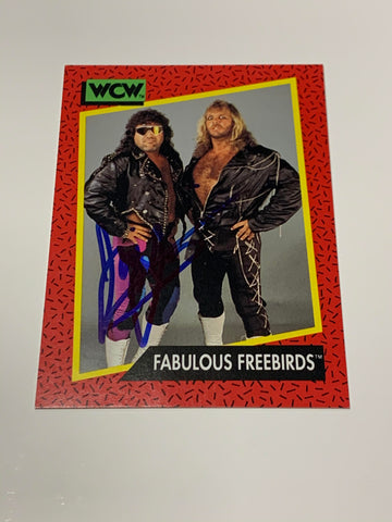 Jimmy Garvin 1991 WCW SIGNED Freebirds Card #128