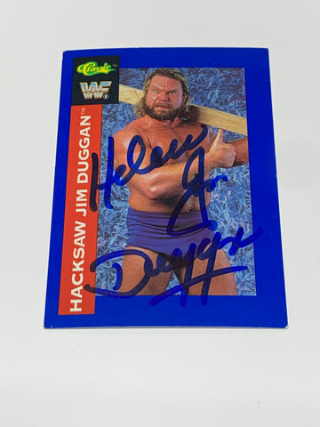 Hacksaw Jim Duggan Signed WWE Classic Card
