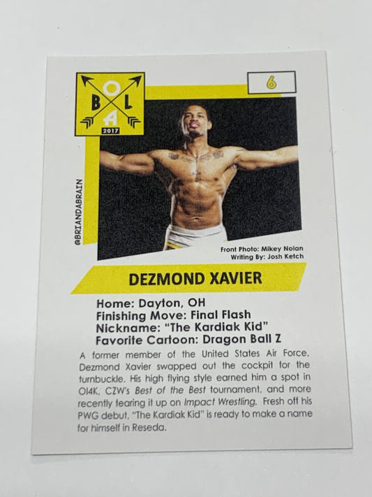 Dezmond Xavier / Wes Lee 2017 ROOKIE PWG BOLA #6 Signed Autograph