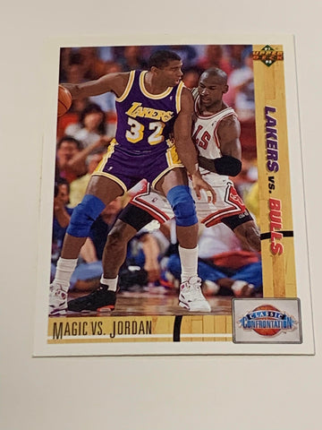 Michael Jordan & Magic Johnson 1991-92 UD Upper Deck “Classic Confrontation “ Card #34