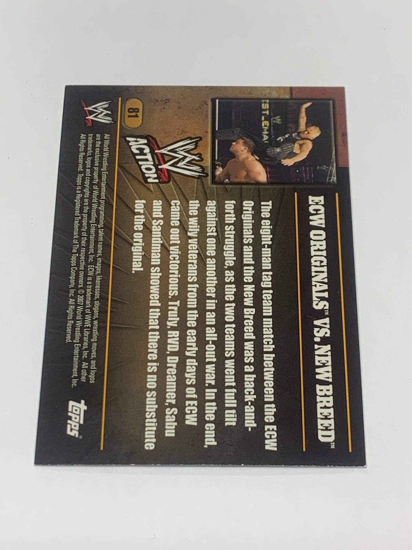 Sabu 2007 WWE ECW Topps Rookie Action Card #61