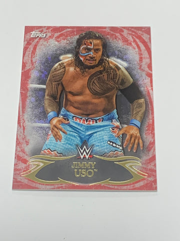 Jimmy Uso 2015 WWE Topps Undisputed “Red Parallel “ Card #78