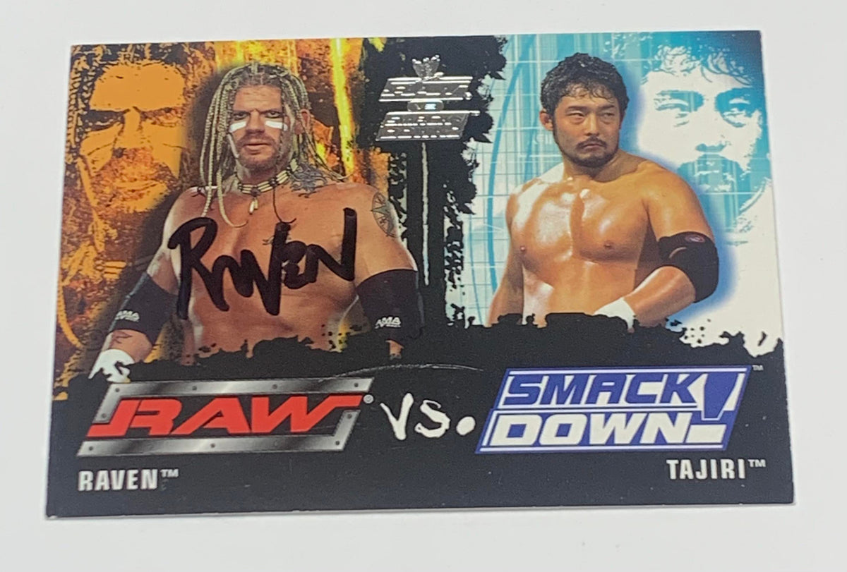Raven 2002 WWE Fleer “RAW vs Smackdown “ SIGNED Card #85 – The Wrestling  Universe