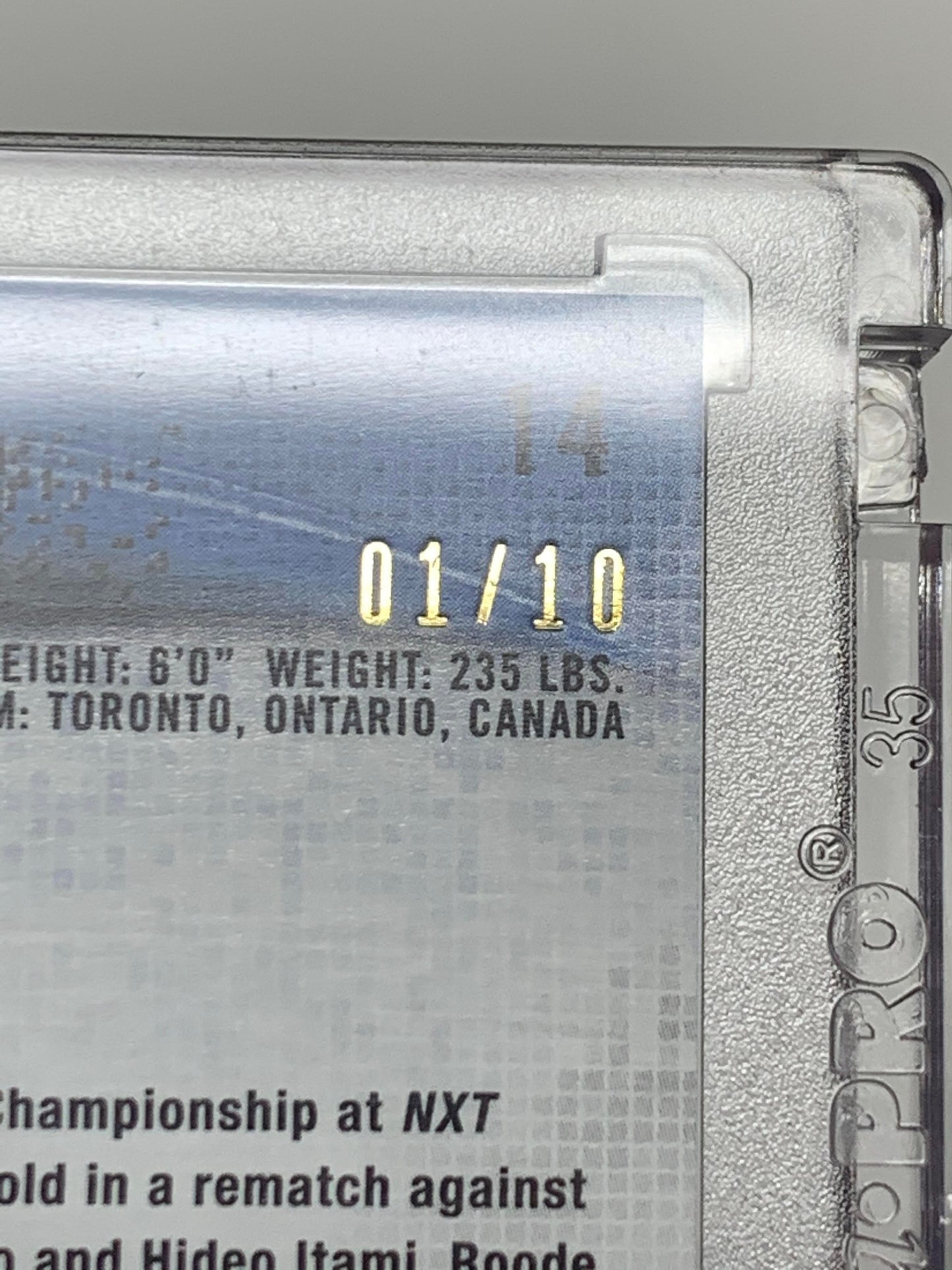 Bobby Roode 2018 WWE Topps Gold Auto Signed RC #1/10 (Only 10 made)