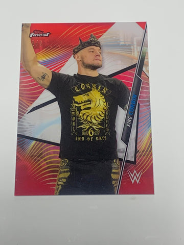 King Baron Corbin 2020 WWE Topps Finest RED REFRACTOR (Only 5 Made)