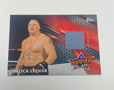 Brock Lesnar 2017 WWE Topps Summerslan Event Used Canvas Mat Relic from Summerslam 20/299