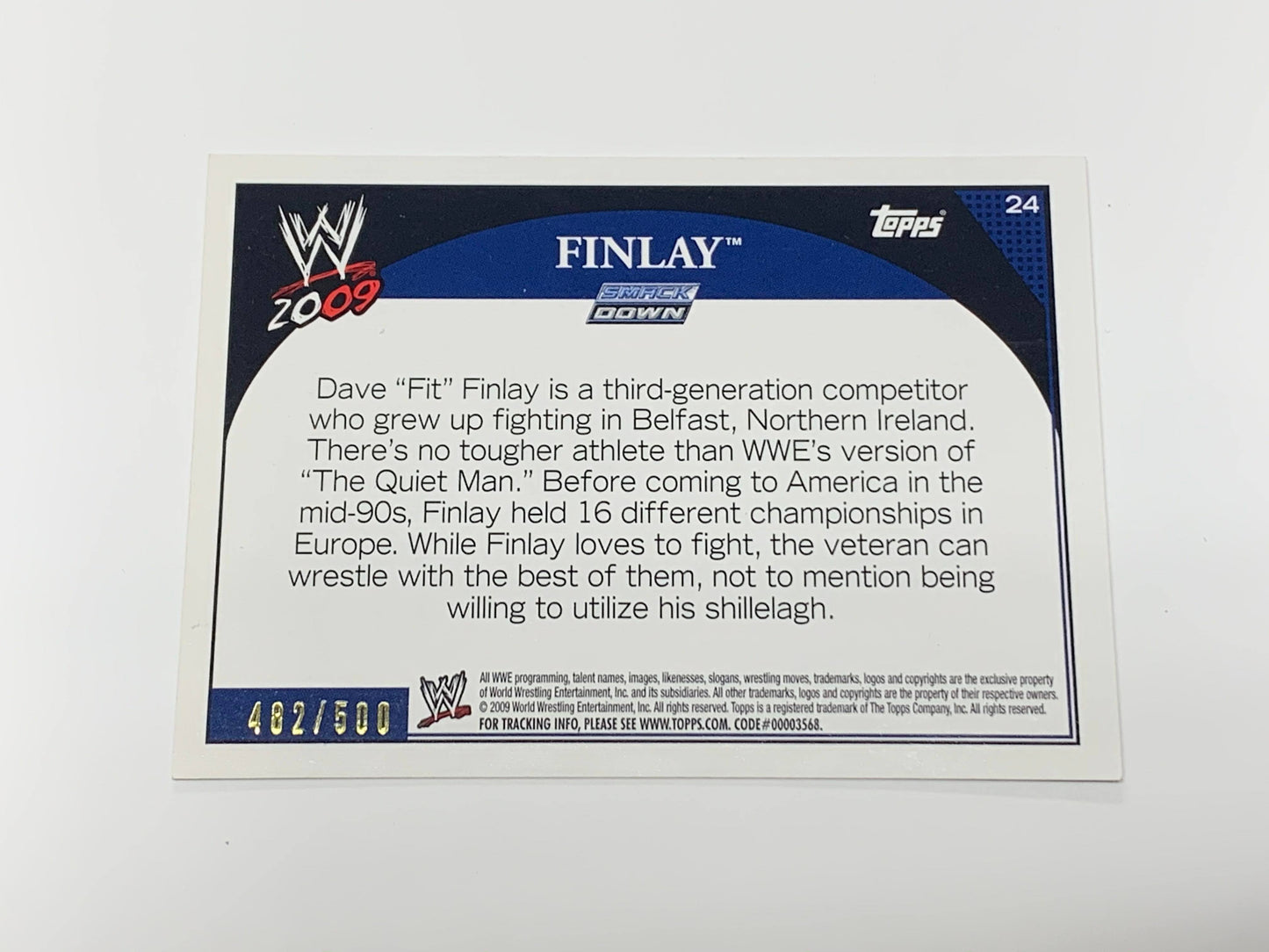 Finlay 2009 WWE Topps GOLD Parallel #/500