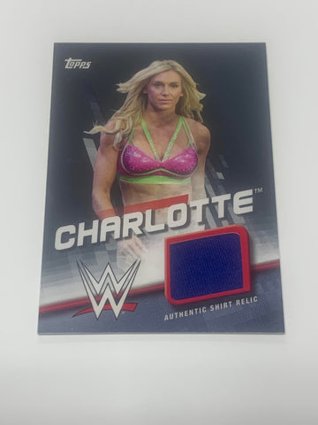 Charlotte Flair 2016 WWE Topps Authentic Shirt Relic Card #’ed 50/50