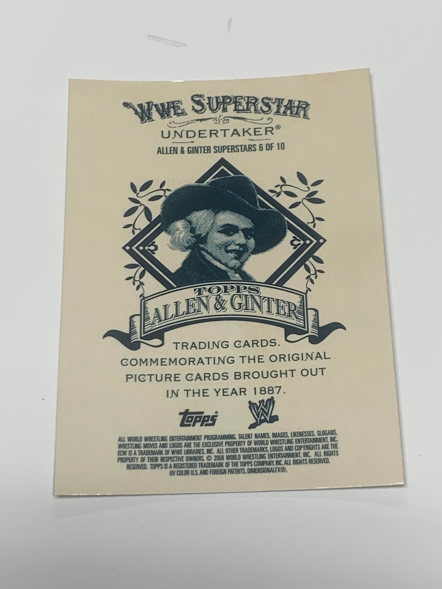 Undertaker 2008 WWE Topps Heritage Chrome Allen & Ginter Insert Card #6