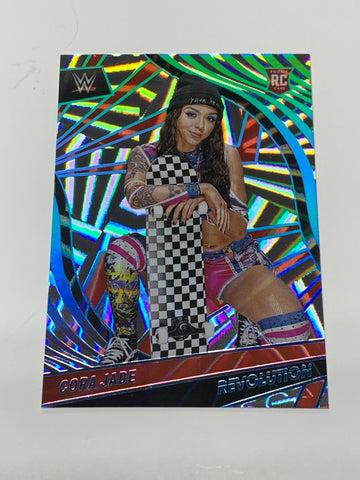 Cora Jade 2022 WWE Panini Revolution Rookie “Angular” Card #’ed 182/199