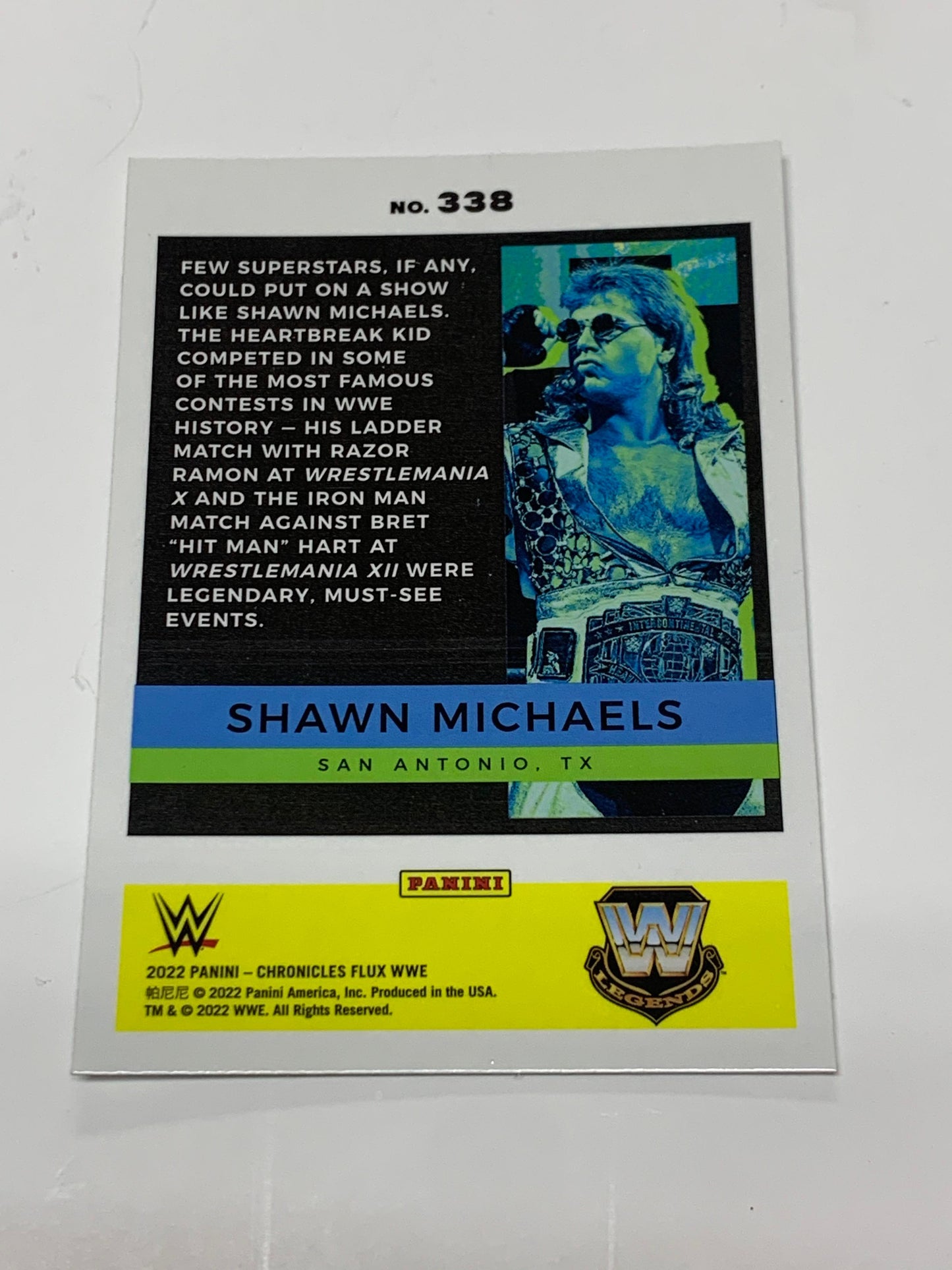 Shawn Michaels 2022 WWE Panini Chronicles Flux Card #338
