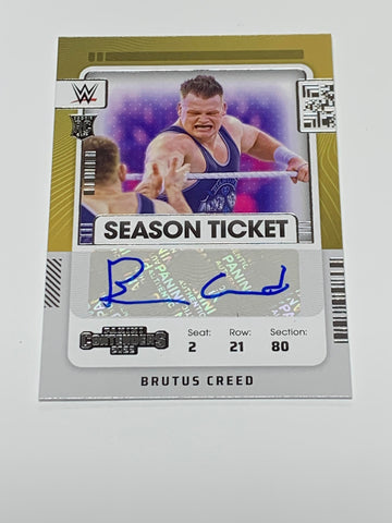 Brutus Creed 2022 WWE Chronicles Contenders Signed Auto ROOKIE Card #RS-BCR