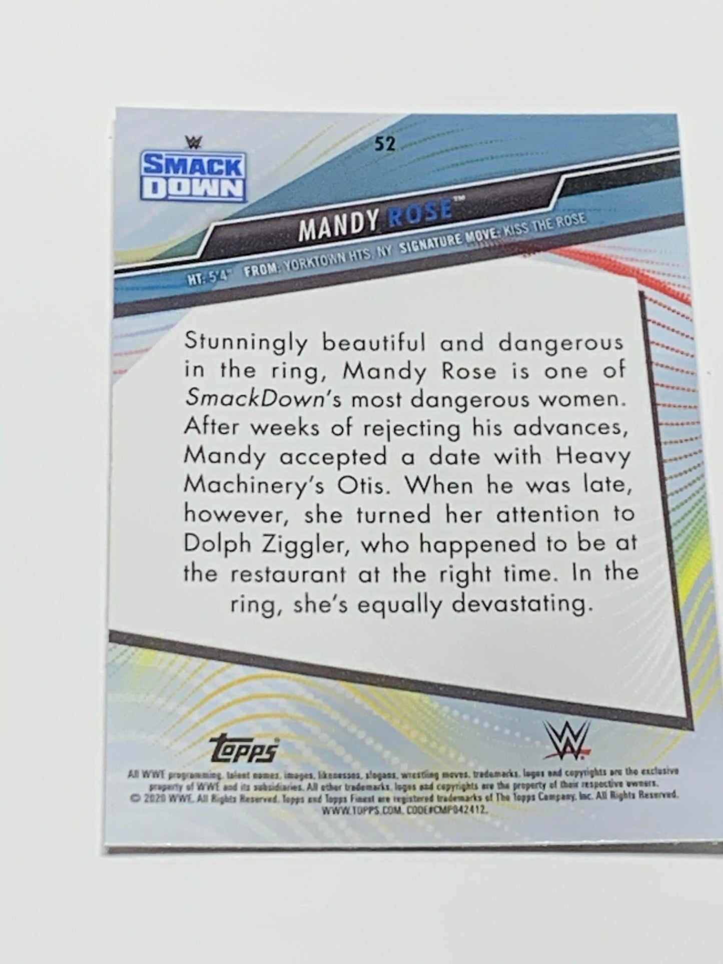 Mandy Rose 2020 WWE Topps Finest Card #52