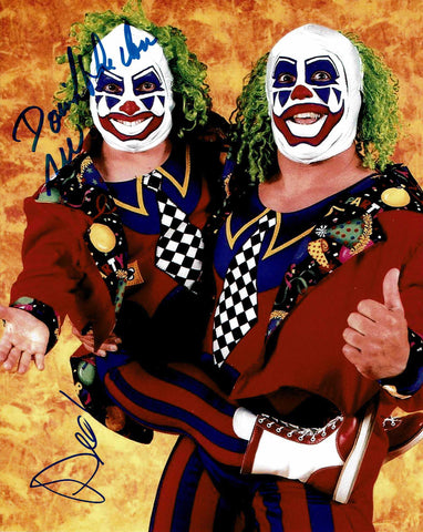 Doink The Clown (Ray Licameli) & Dink Pose 1 Dual Signed Photo COA