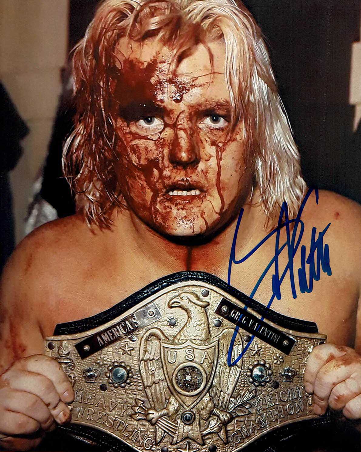 Greg “The Hammer” Valentine Signed 8x10 Color Photo (Comes w/COA)