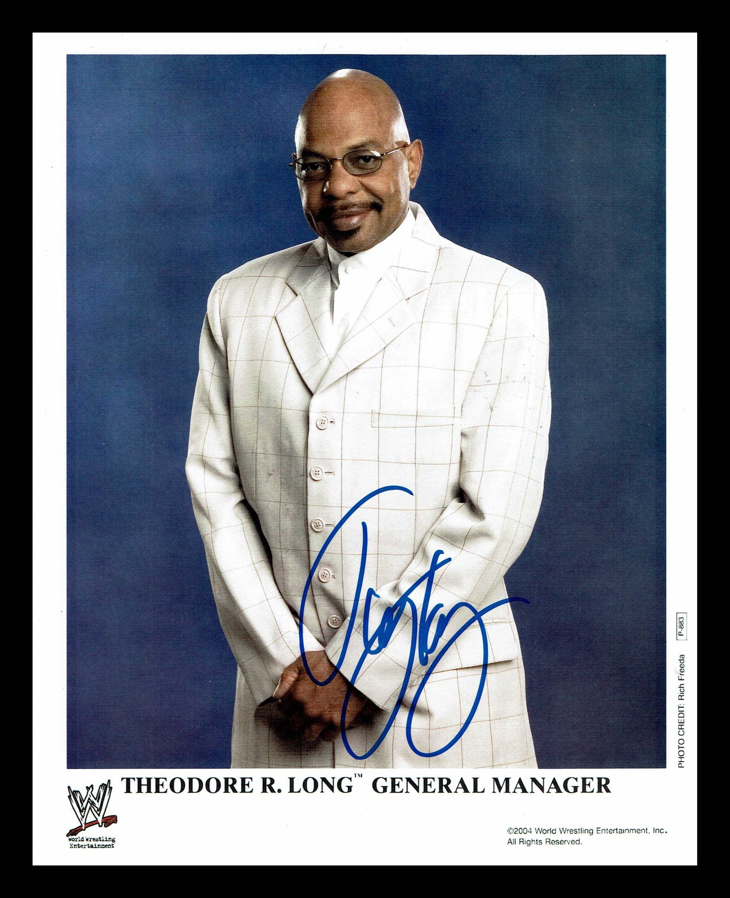 Teddy Long Signed Photo COA