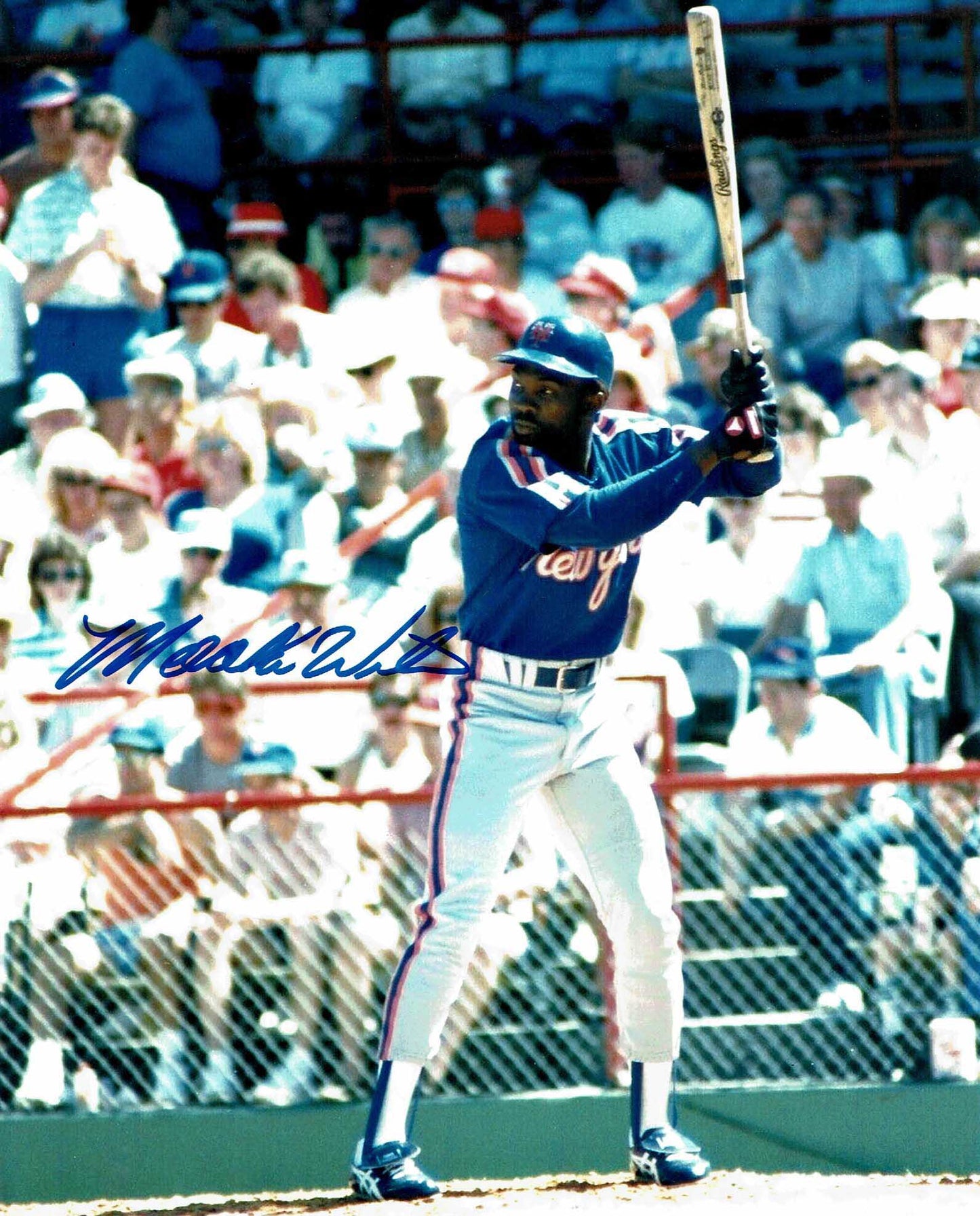 Mookie Wilson Pose 2 Signed Photo COA