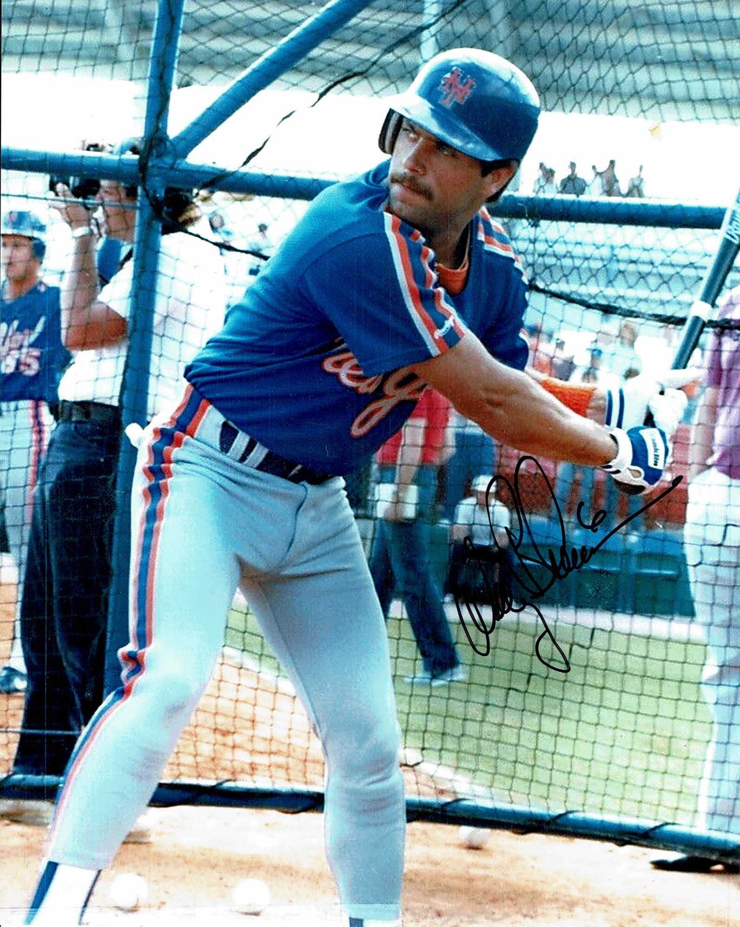 Wally Backman Pose 2 Signed Photo COA