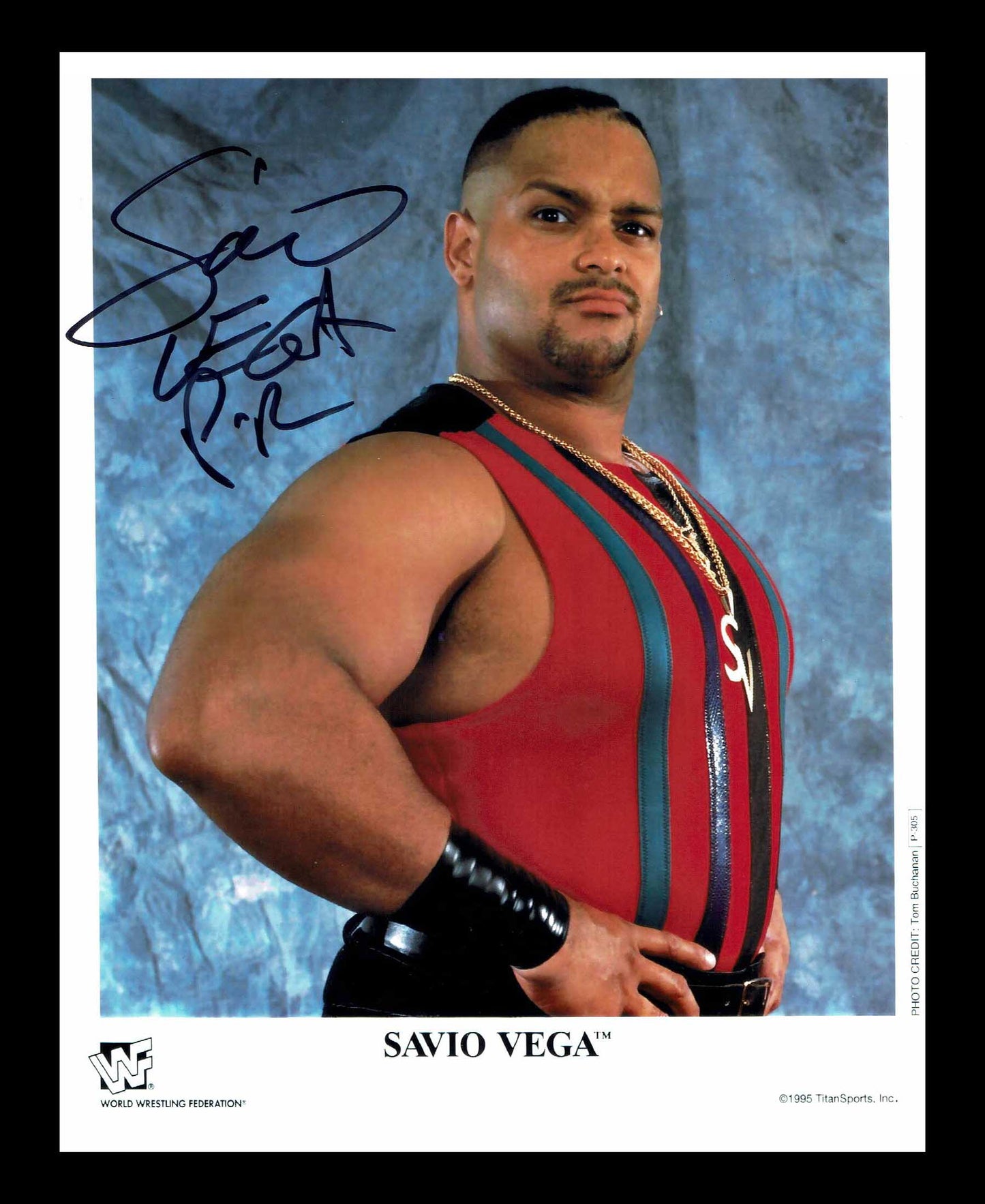Savio Vega Signed 8x10 Color Photo