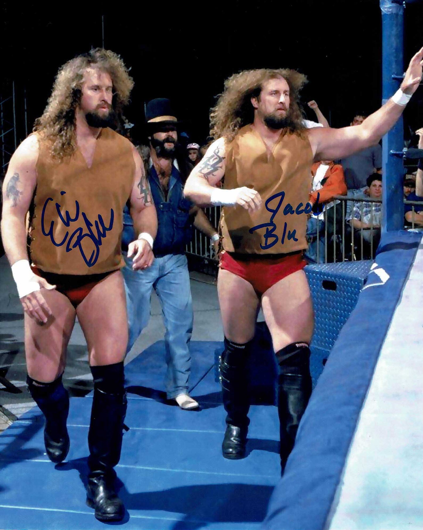 The Harris Brothers (Jacob & Eli Blu) Pose 2 Dual Signed Photo COA