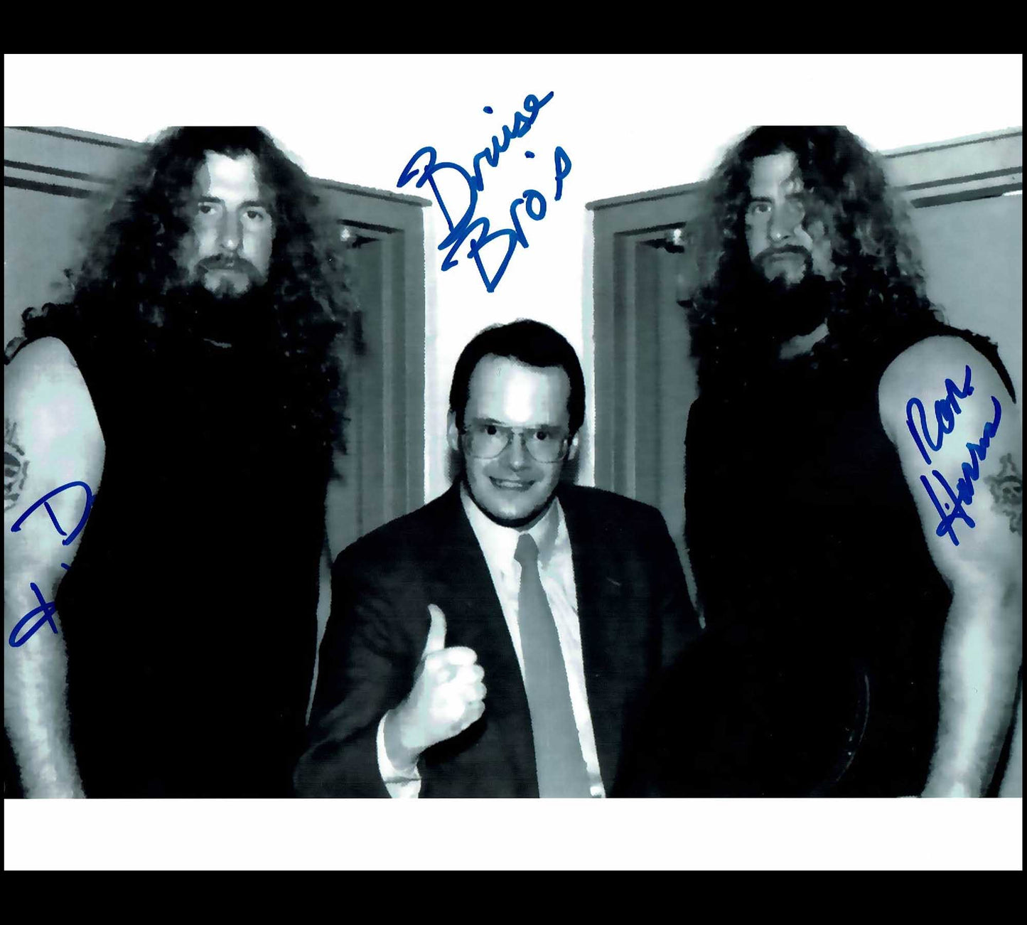The Bruise Brothers (Harris) (Jacob & Eli Blu) Pose 3 Dual Signed Photo COA
