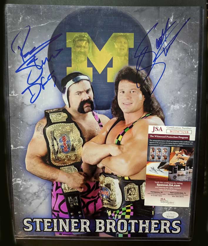 The Steiner Brothers (Scott & Rick) 11x14 Dual Signed Photo JSA (w/Toploader)