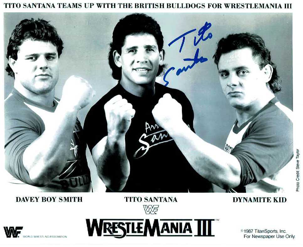 Tito Santana Signed Photo Pose 2