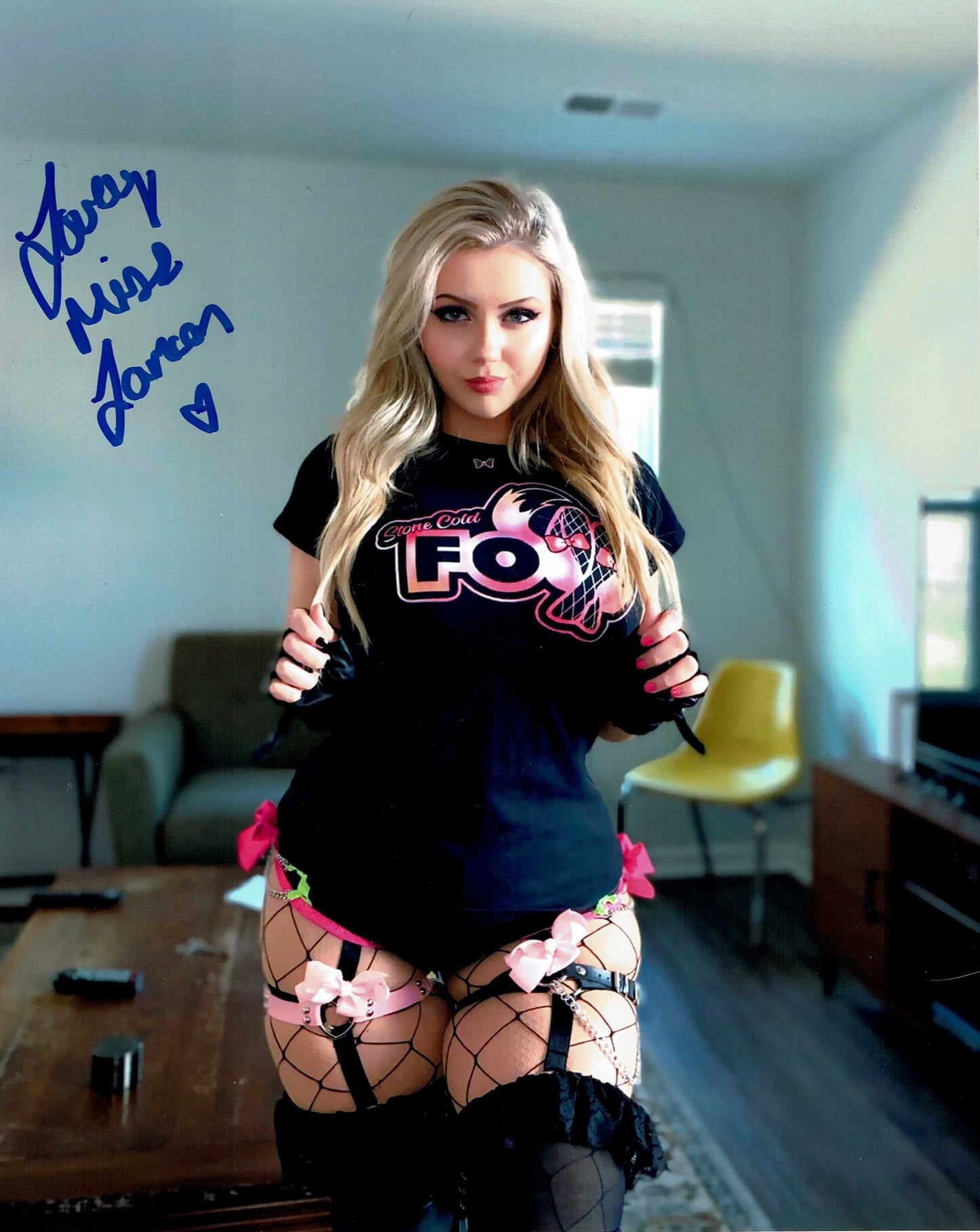 Lovely Miss Larkan Signed 8x10 Color Photo
