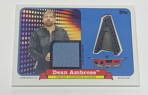 Dean Ambrose 2018 WWE Topps Heritage TLC Medallion Mat Relic #/50