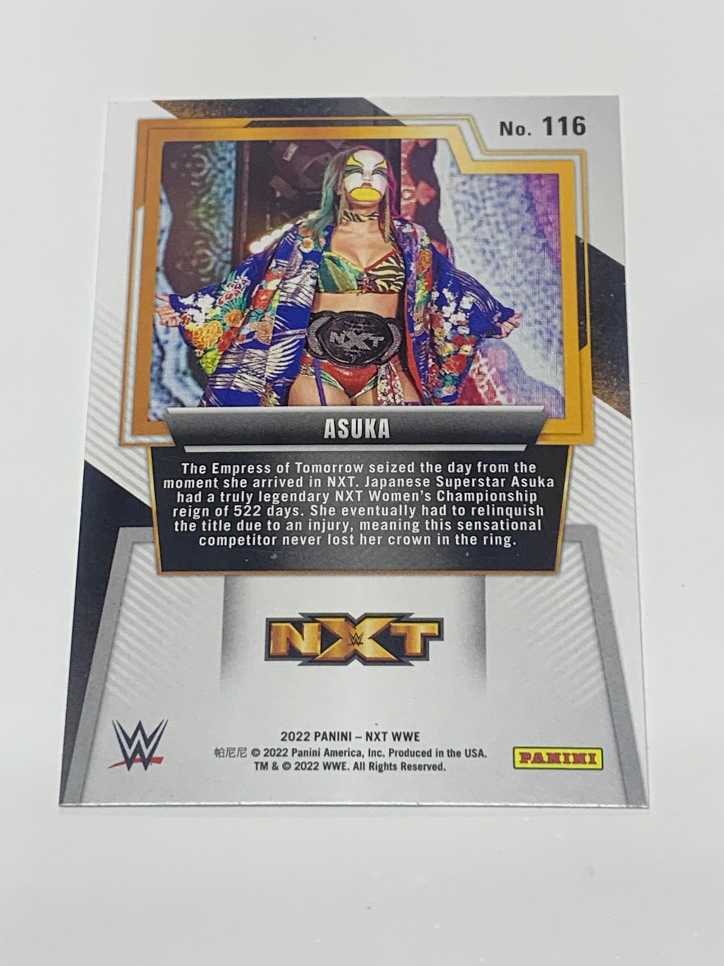 Asuka 2022 WWE NXT Panini Card #116