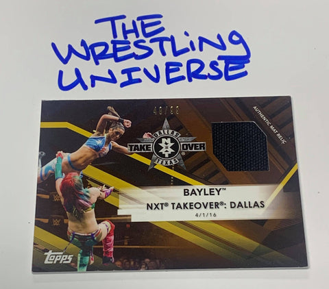 Bayley WWE 2017 Topps NXT Takeover Dallas Mat Relic #/99
