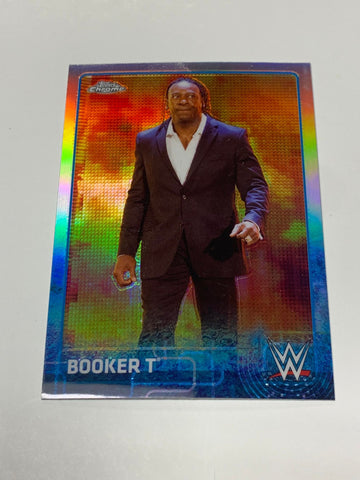 Booker T 2015 WWE Topps Chrome Refractor Card #9