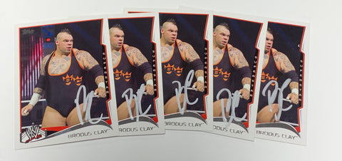 Brodus Clay 2014 WWE Topps Authentic Signed Card #9 COA