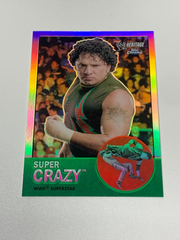 Super Crazy 2007 WWE Topps Chrome Heritage REFRACTOR #40