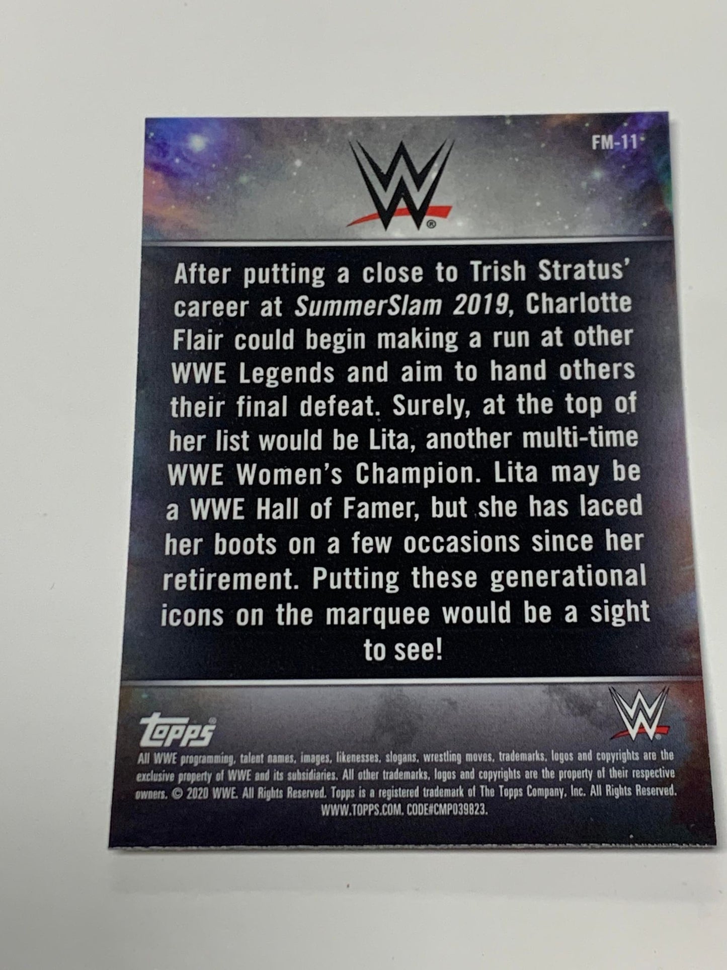 LITA & Charlotte Flair 2020 WWE Topps Chrome Fantasy Matches