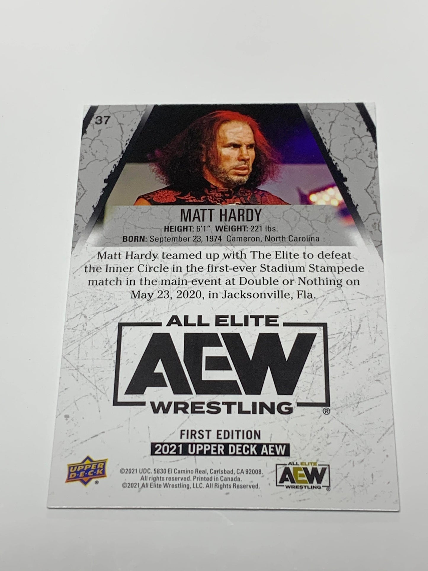 Matt Hardy 2021 AEW Card #37
