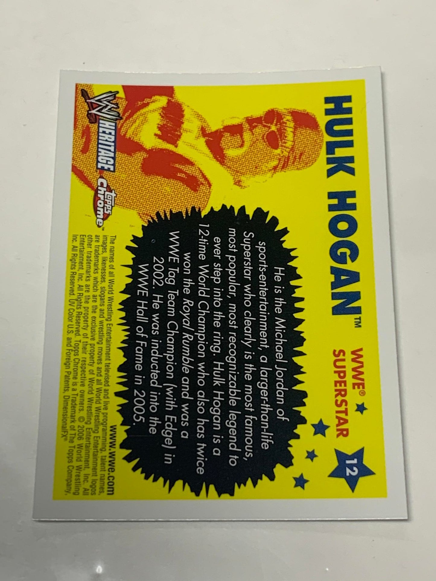 Hulk Hogan 2006 WWE Topps Chrome Heritage #12