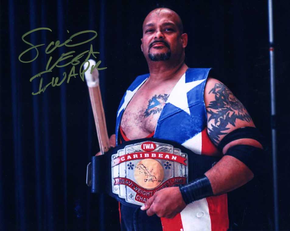 Savio Vega Pose 5 Signed Photo COA