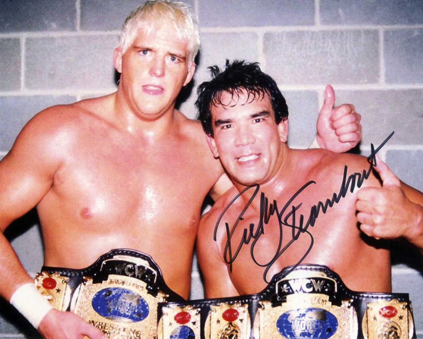 Ricky Steamboat Pose 3 Signed Photo COA