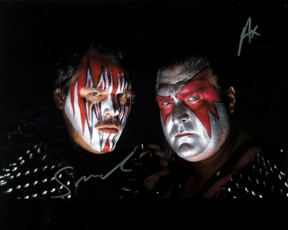 Demolition Ax & Smash Pose 4 Dual Signed Photo COA