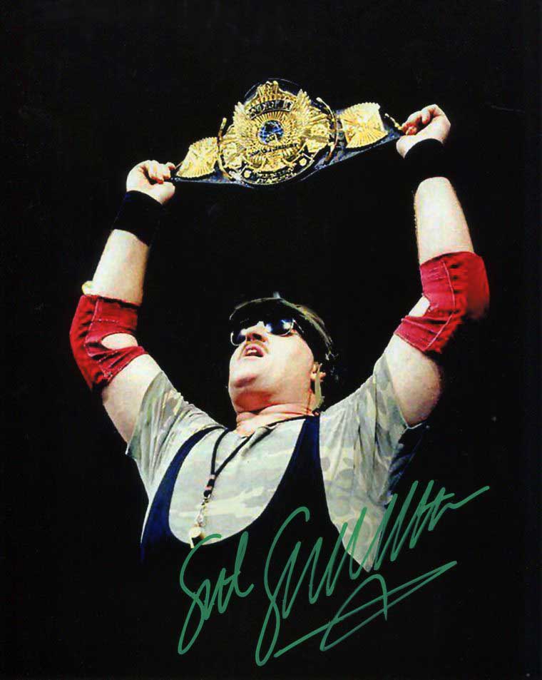 Sgt Slaughter Pose 4 Signed Photo COA