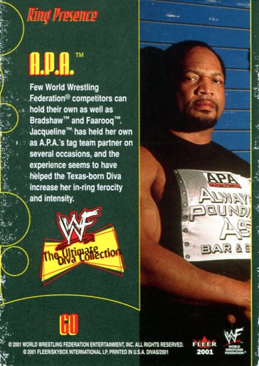 Ron Simmons (Faarooq) 2001 Fleer Ring Presence APA Signed Card