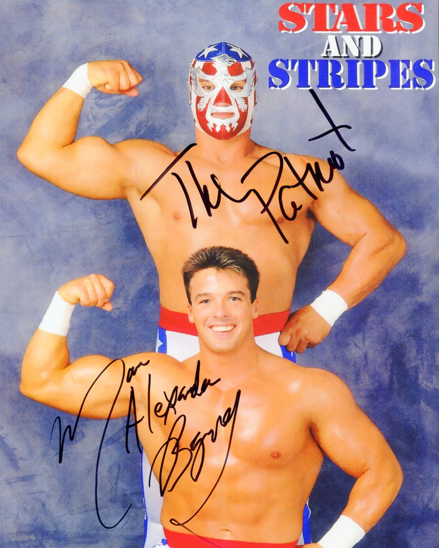 Stars and Stripes The Patriot & Marcus Alexander Buff Bagwell Dual Signed Photo