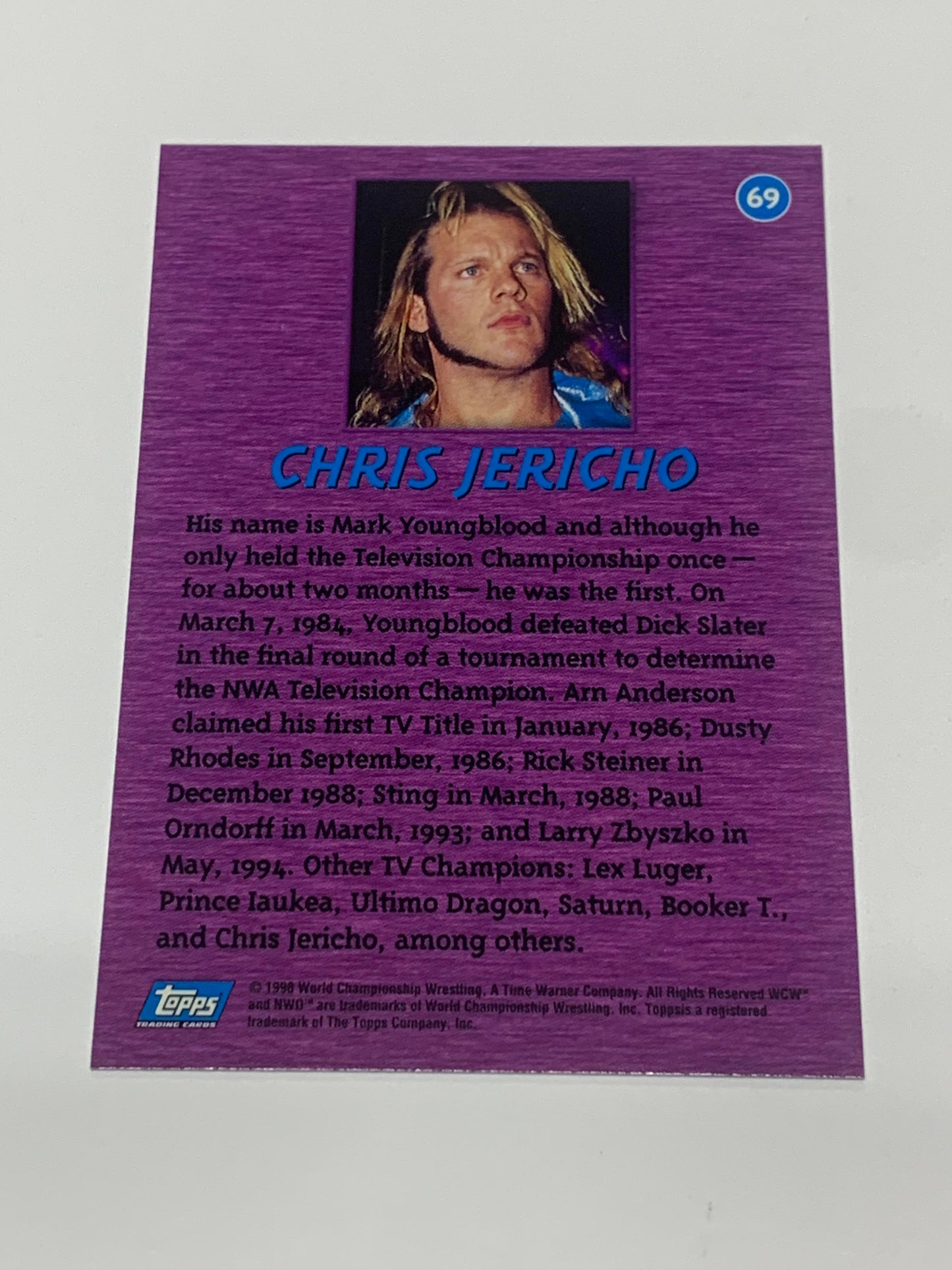 Chris Jericho 1998 TOPPS WCW NWO Championship RC