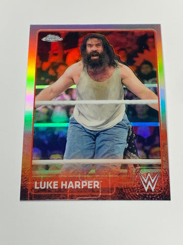 Luke Harper 2015 WWE Topps Chrome Refractor Card #45