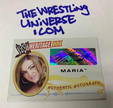 Maria WWE Topps 2007 Heritage III Autograph