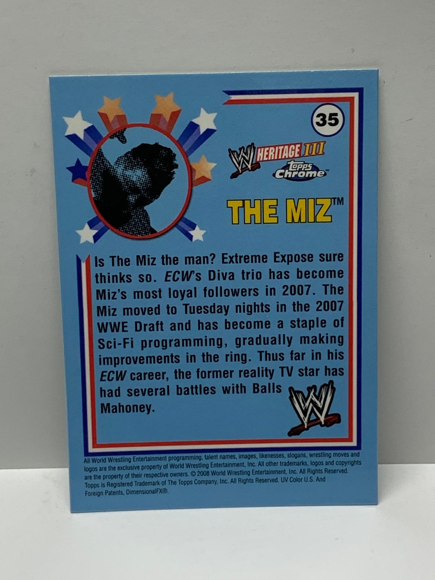 Miz 2008 WWE Topps Chrome Heritage #35